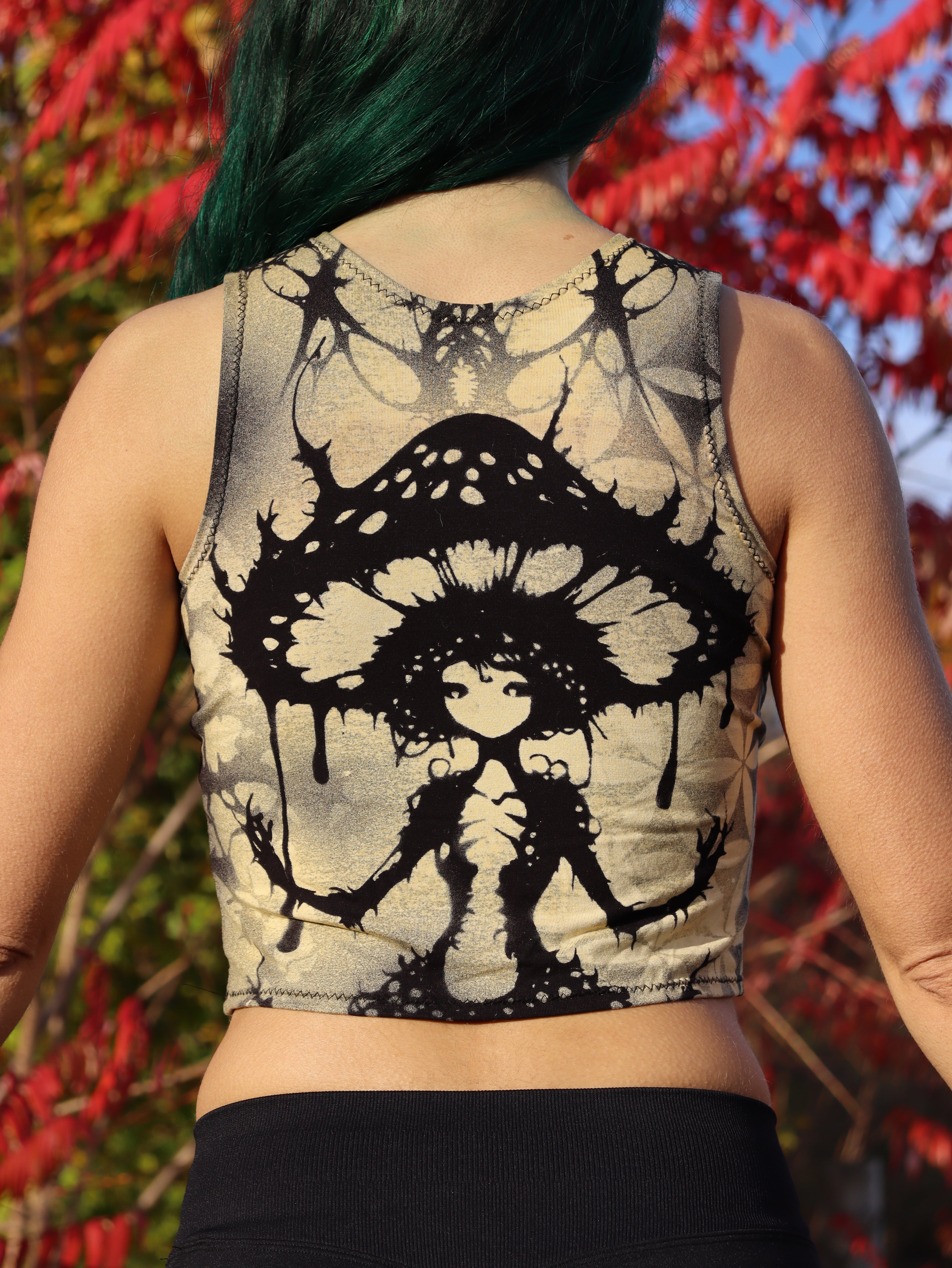 Crop top mushroom lady