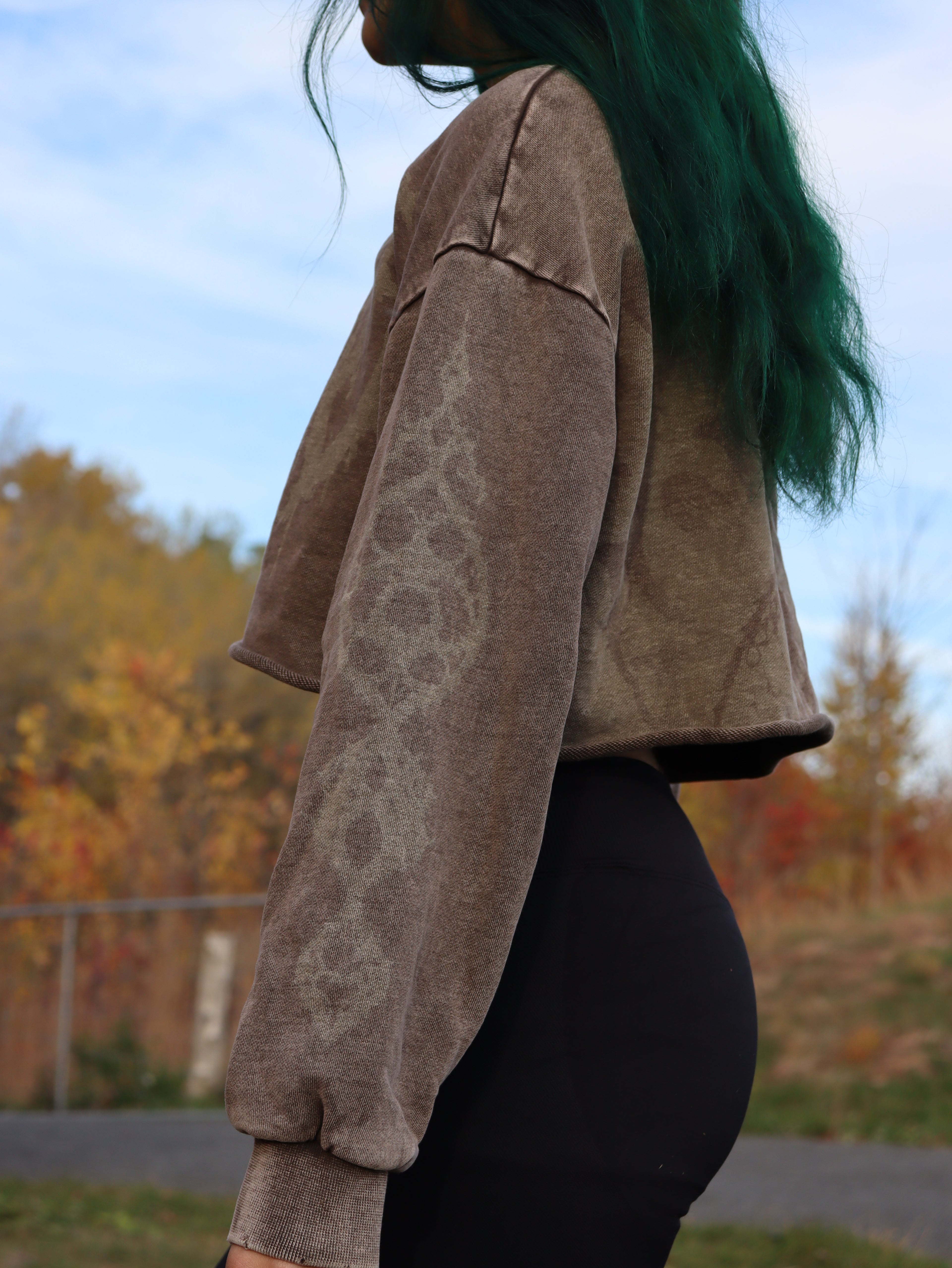 Crew neck crop top Cat Medium