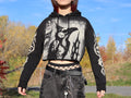 Crop top hoodie small Fox