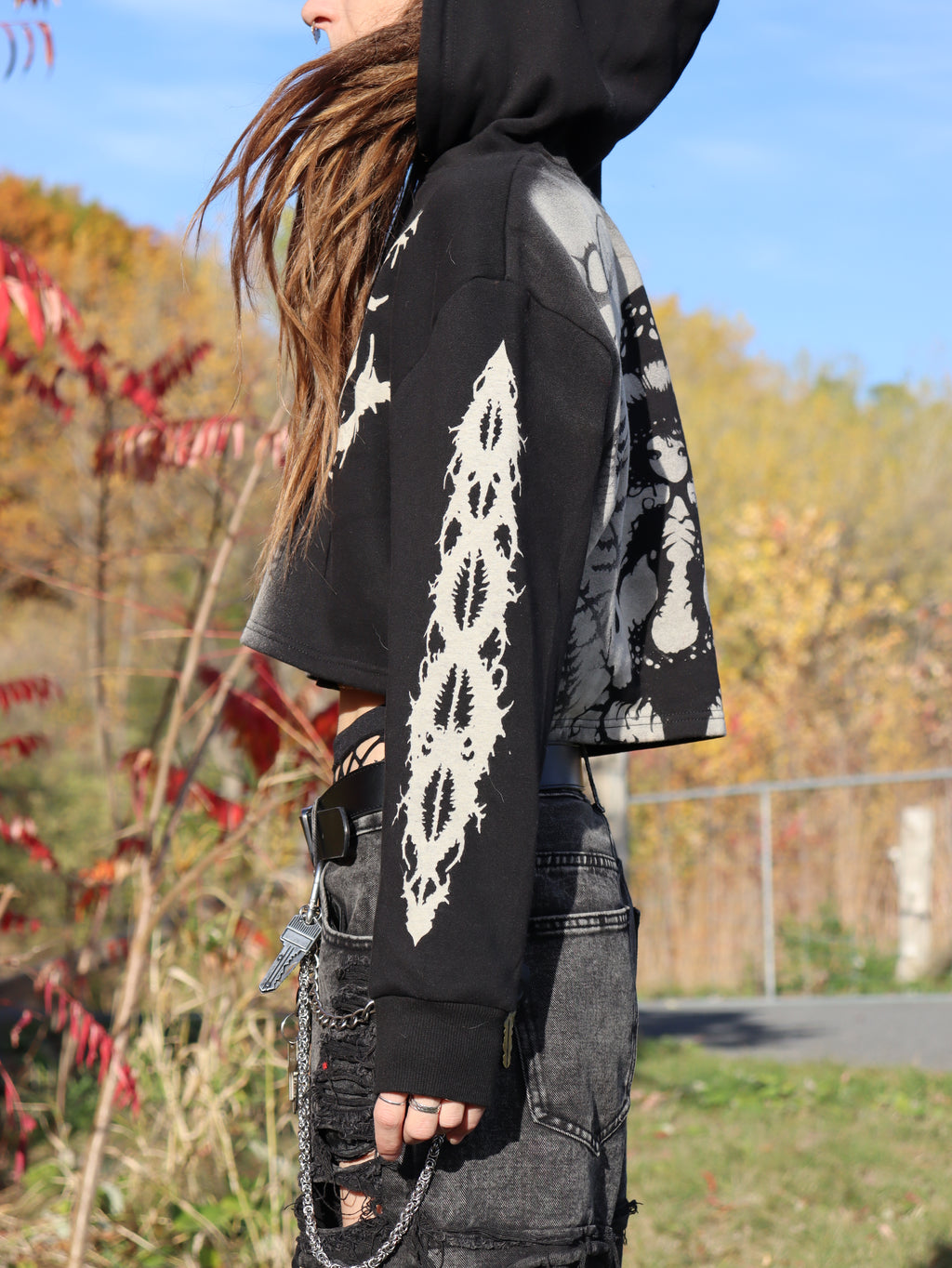 Crop top hoodie Large