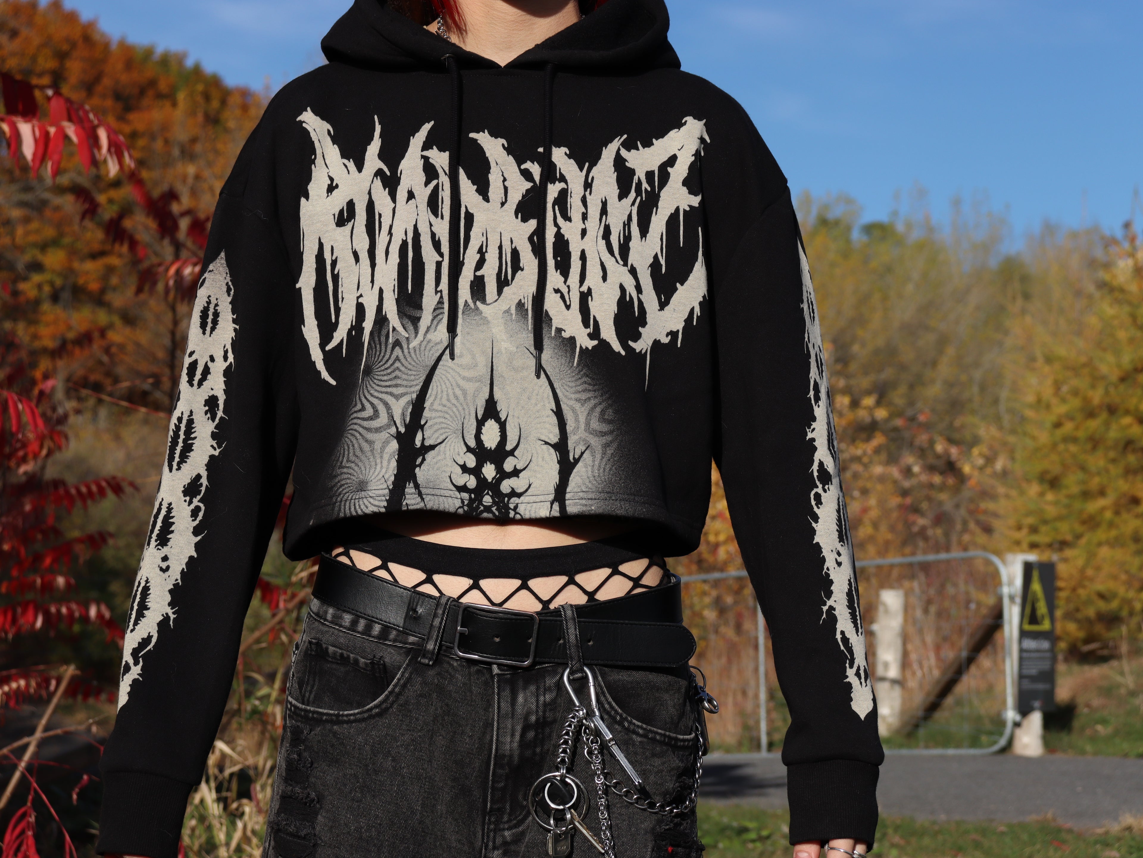 Crop top hoodie Large