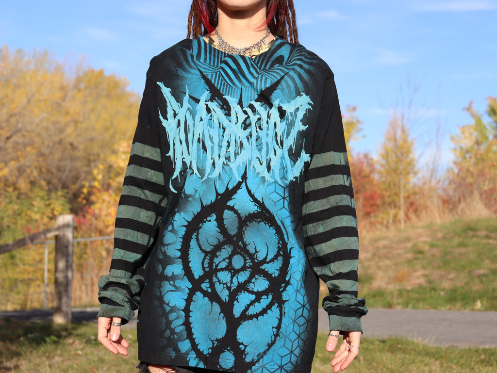 Long sleeve shirt blue space mouse XL