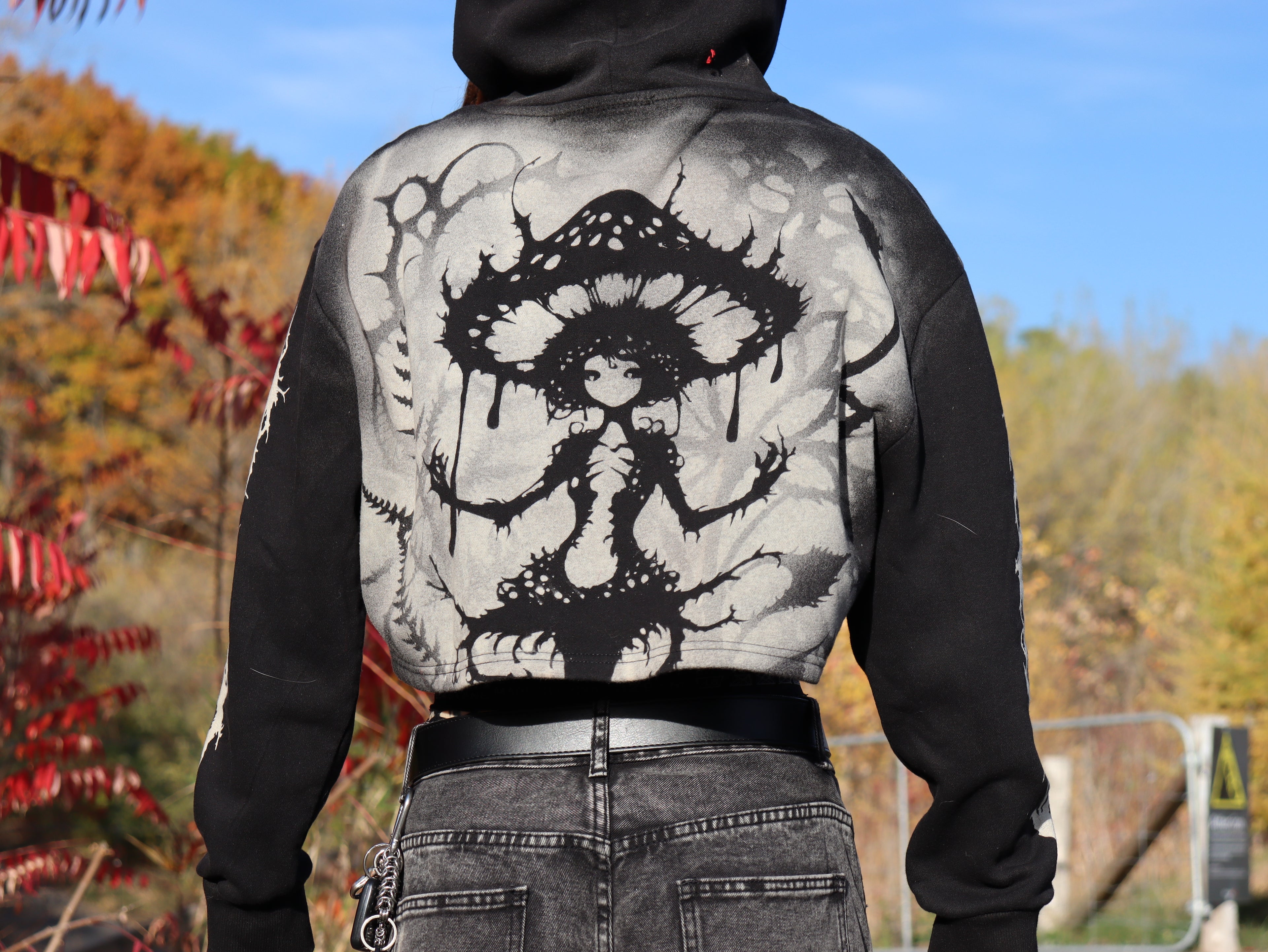 Crop top hoodie Large