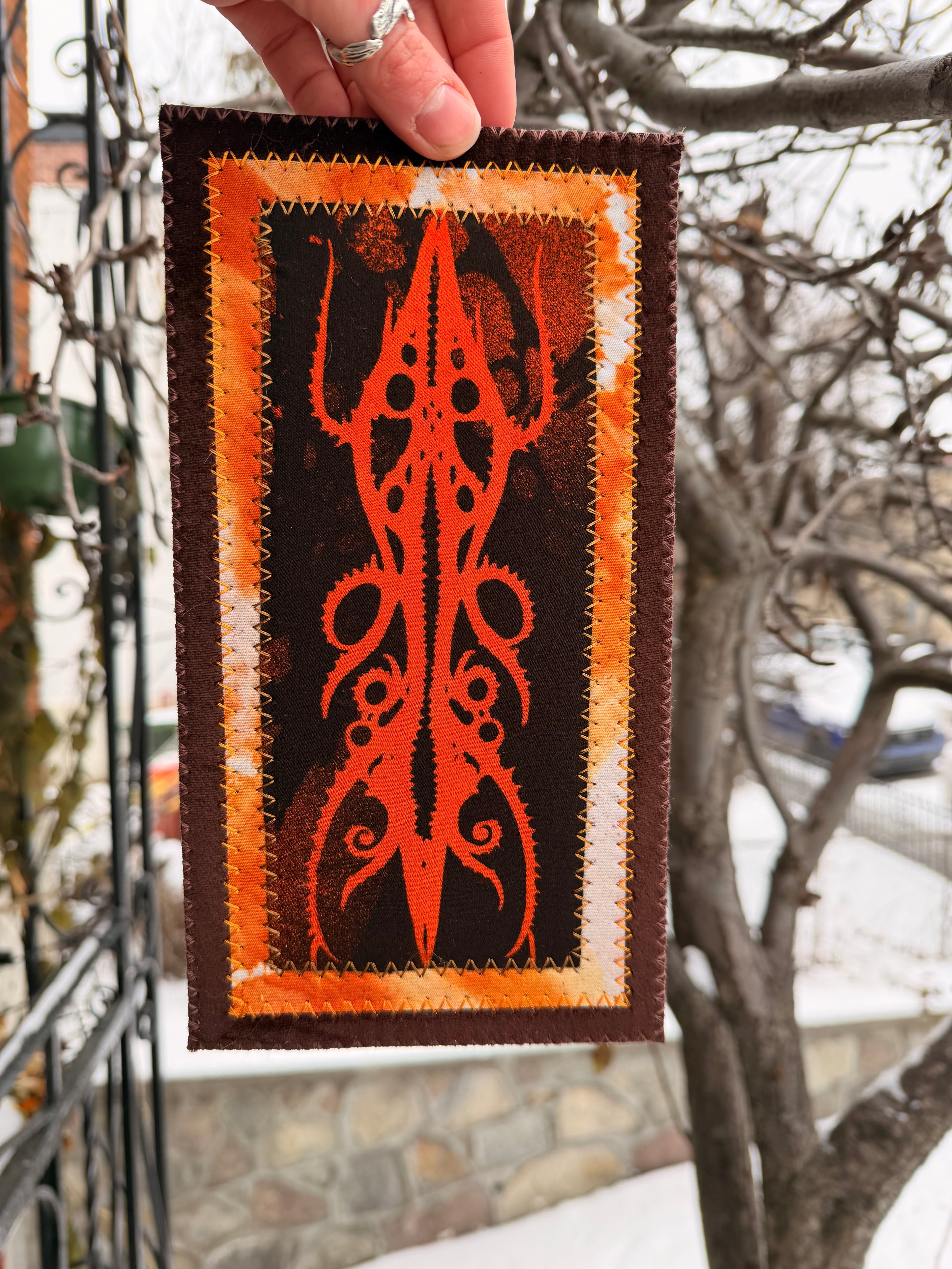 Patch orange pattern