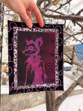 Patch purple punk raccoon
