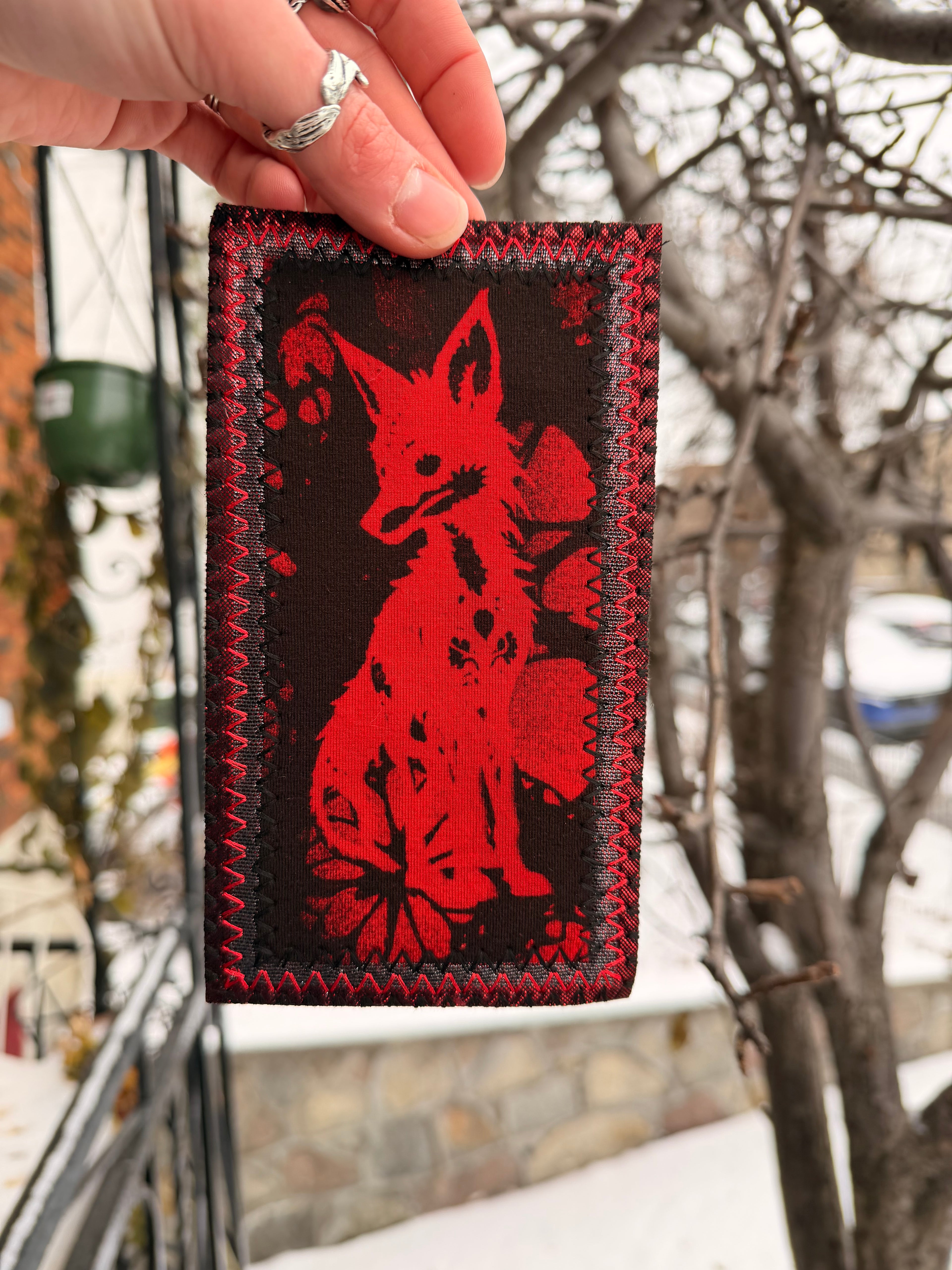 Patch red fox
