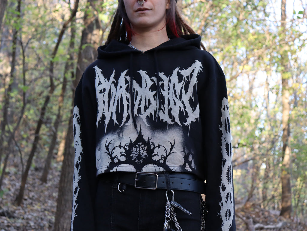 Crop top hoodie Large Opossum