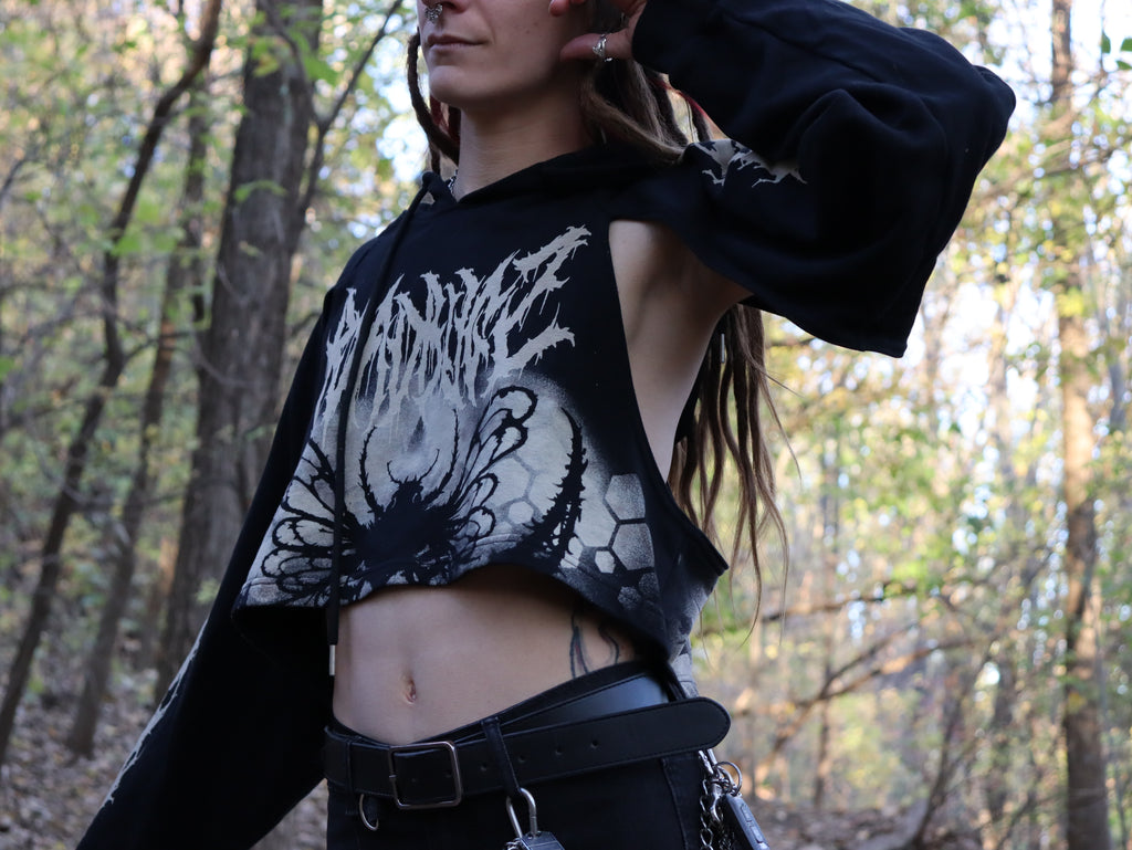 Crop top hoodie bugz XL