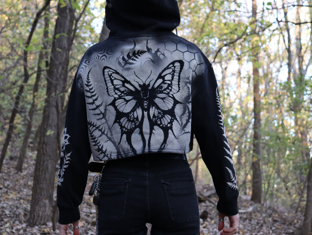 Crop top hoodie Medium bug