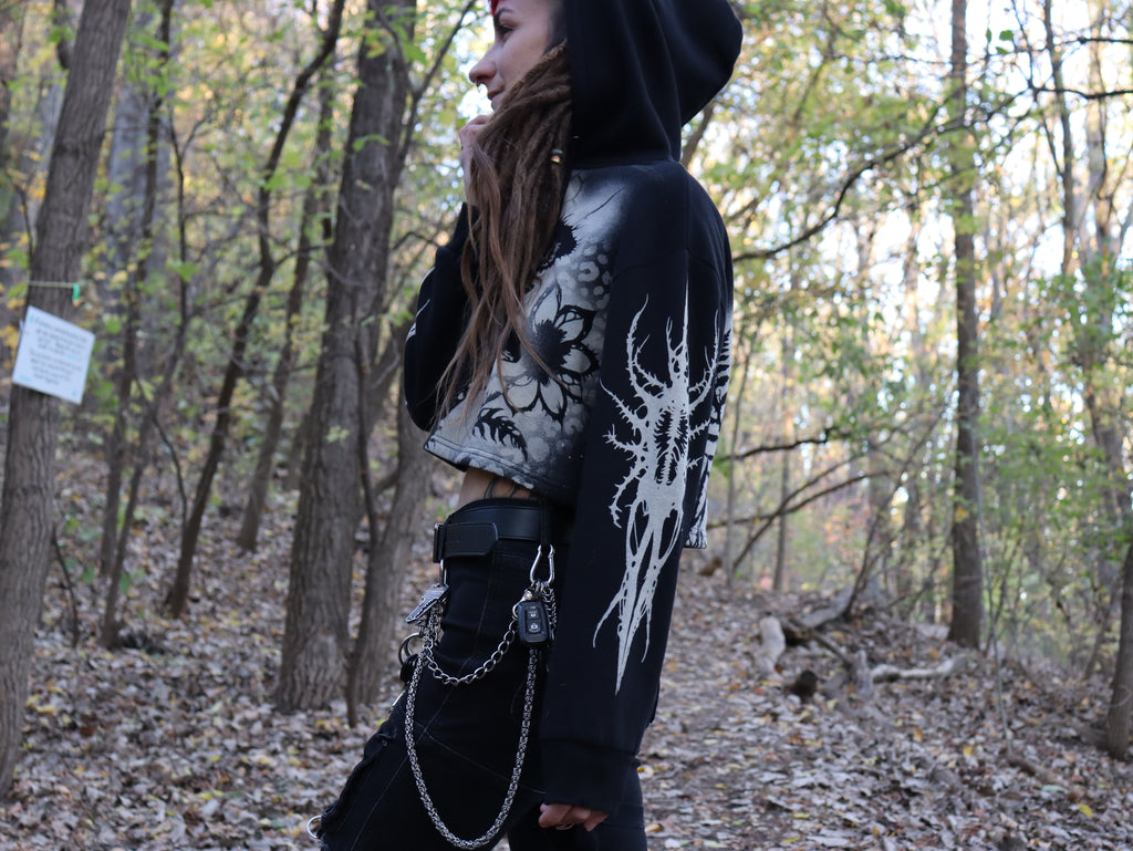 Crop top hoodie Medium Mush