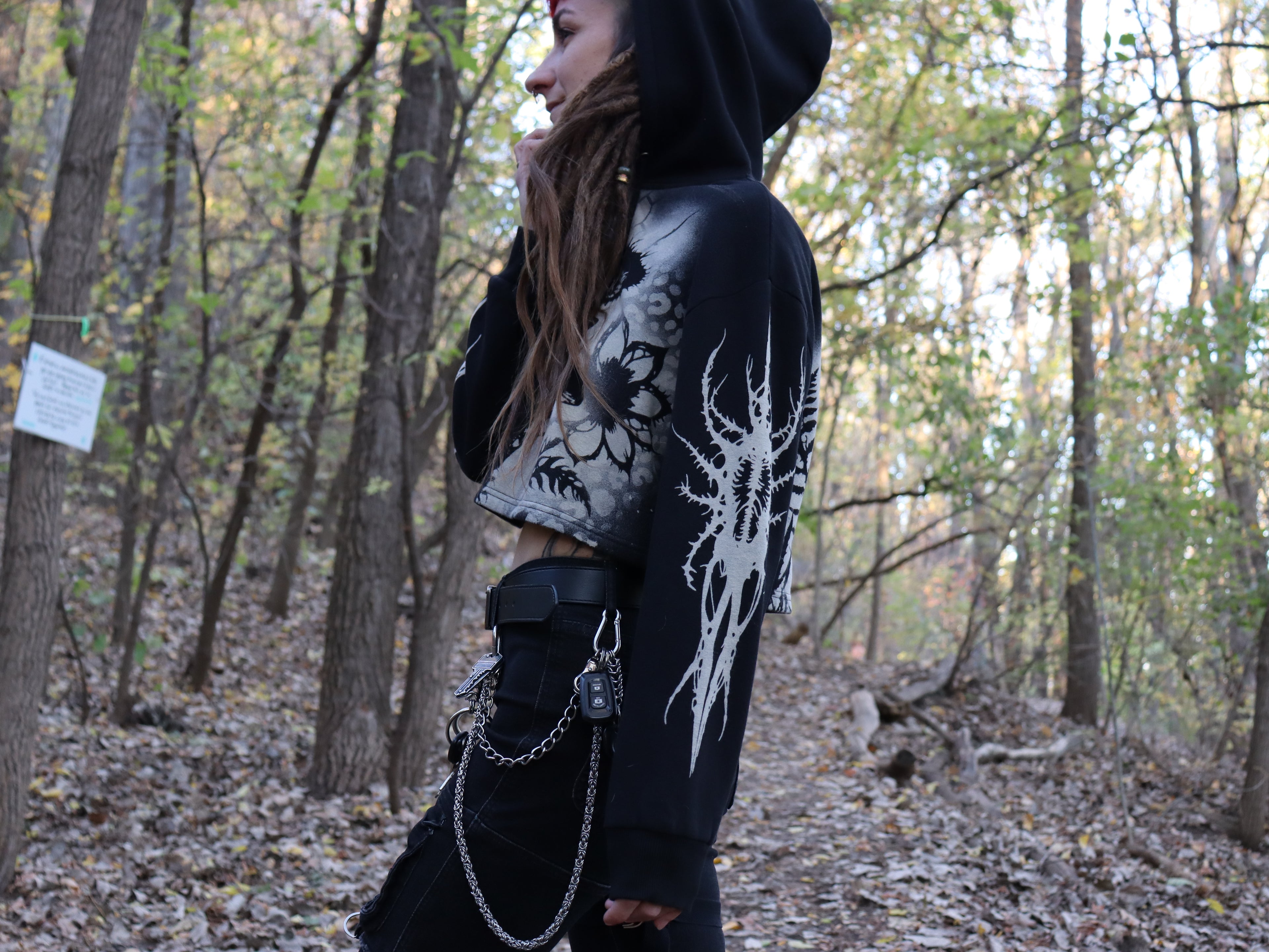 Crop top hoodie Medium Mush