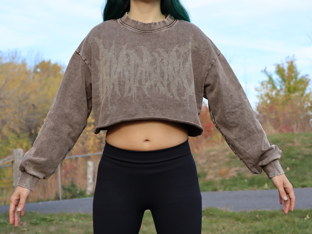 Crew neck crop top Cat Medium