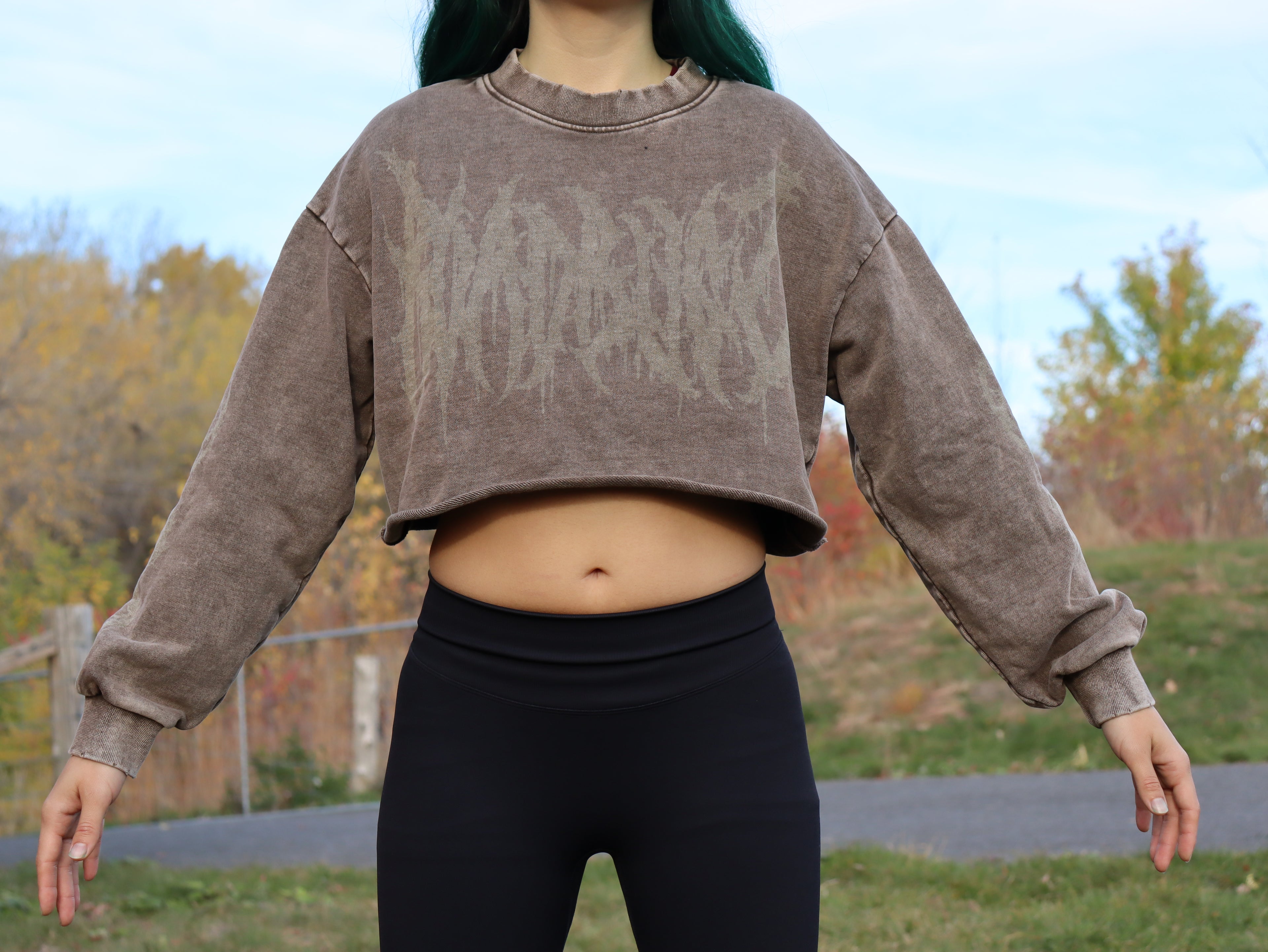 Crew neck crop top Cat Medium
